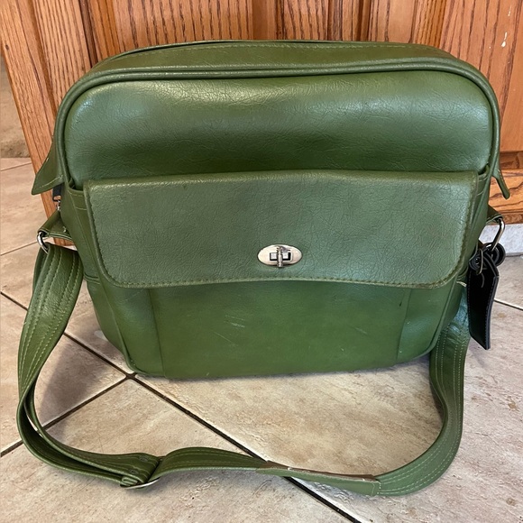 Vintage 60s/70s Samsonite Avocado Green Shoulder Bag - Picture 1 of 8